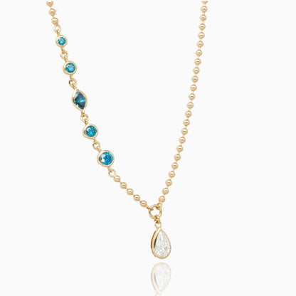 Blue Orbit Diamond Necklace