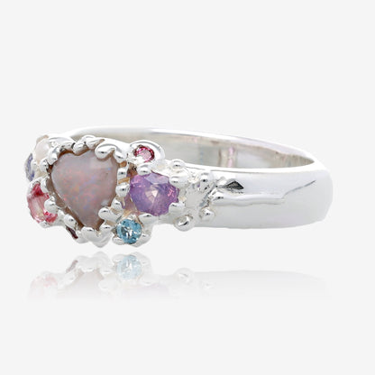 Bubble Bath Pastel Opal Cluster Ring
