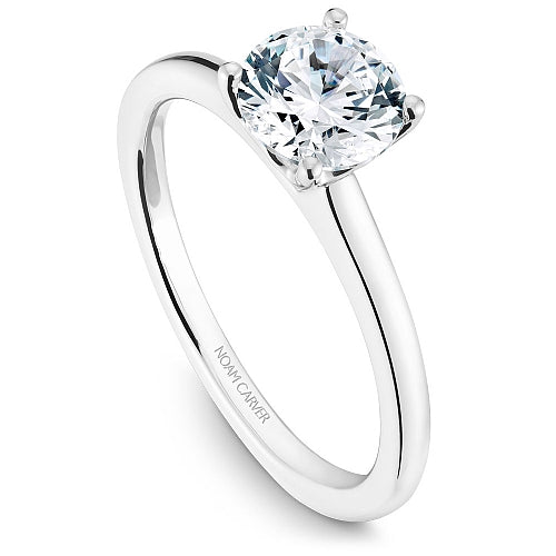 NC White Gold Round Solitaire Semi-mount Bridal