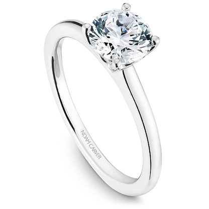 NC White Gold Round Solitaire Semi-mount Bridal
