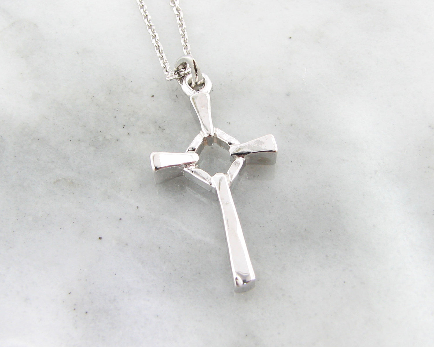 Open Celtic Cross Silver Pendant