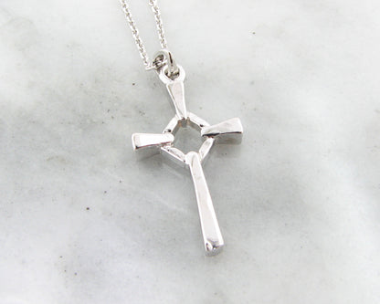 Open Celtic Cross Silver Pendant