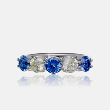 Sapphire Symphony Diamond Ring