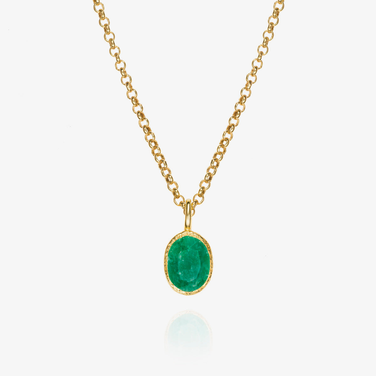 Zen Organic Natural Oval Birthstone Necklace