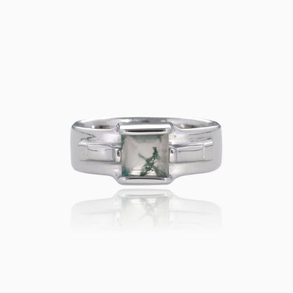 Intersection Moss Agate Silver Men&