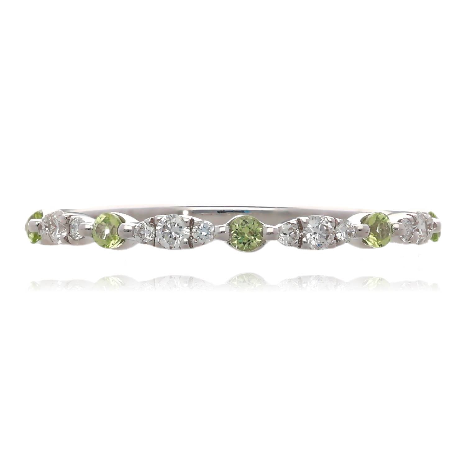 Stacking Gems White Gold Band