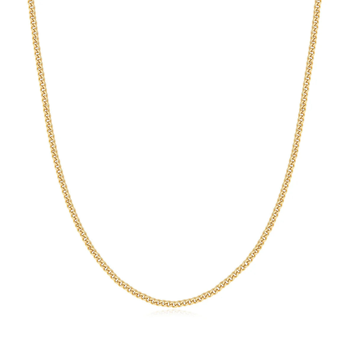 Gold Shiny Curb Necklace