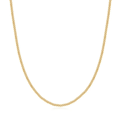 Gold Shiny Curb Necklace