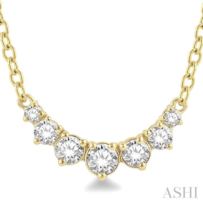 Golden Arc Diamond Necklace