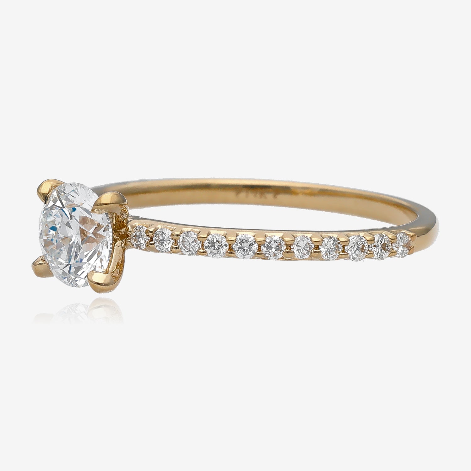 .86ctw Timeless Elegance Lab Diamond Yellow Gold Ring