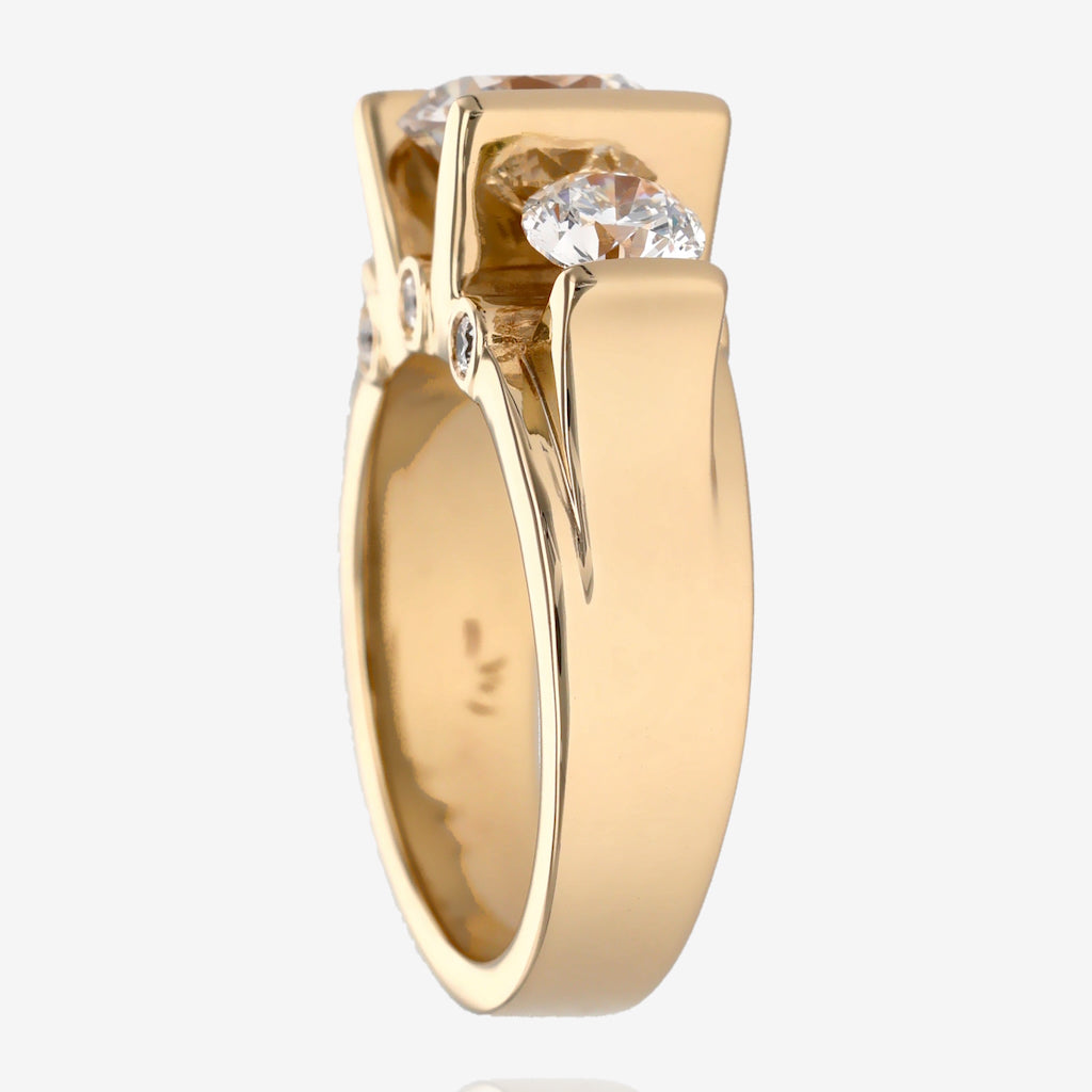 Modern Brilliance Lab Grown Three Diamond Ring