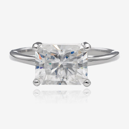 Iced Out Radiant Cut Moissanite Solitaire