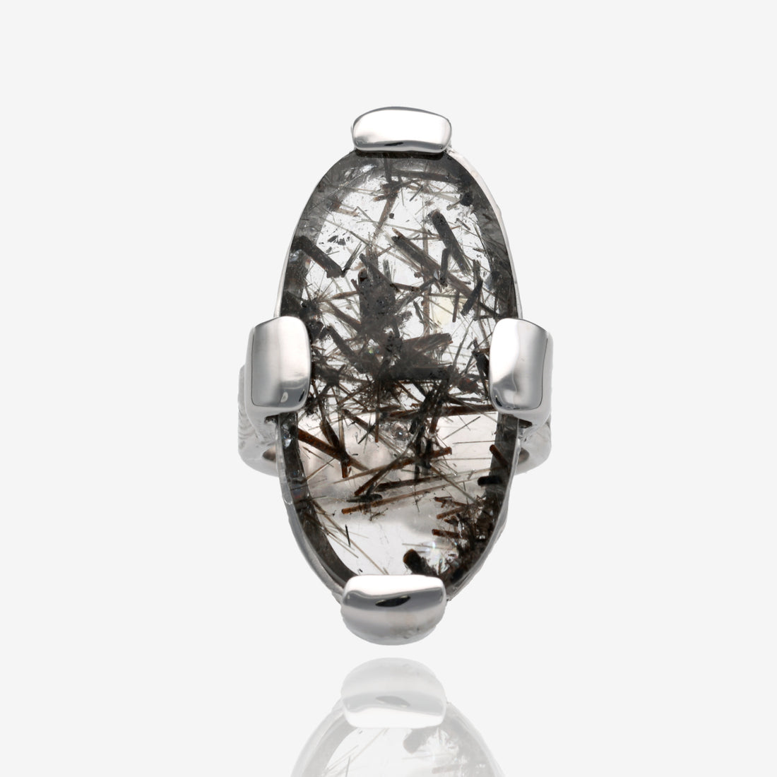 Chaotic Energy Tourmaline Quartz Statement Ring