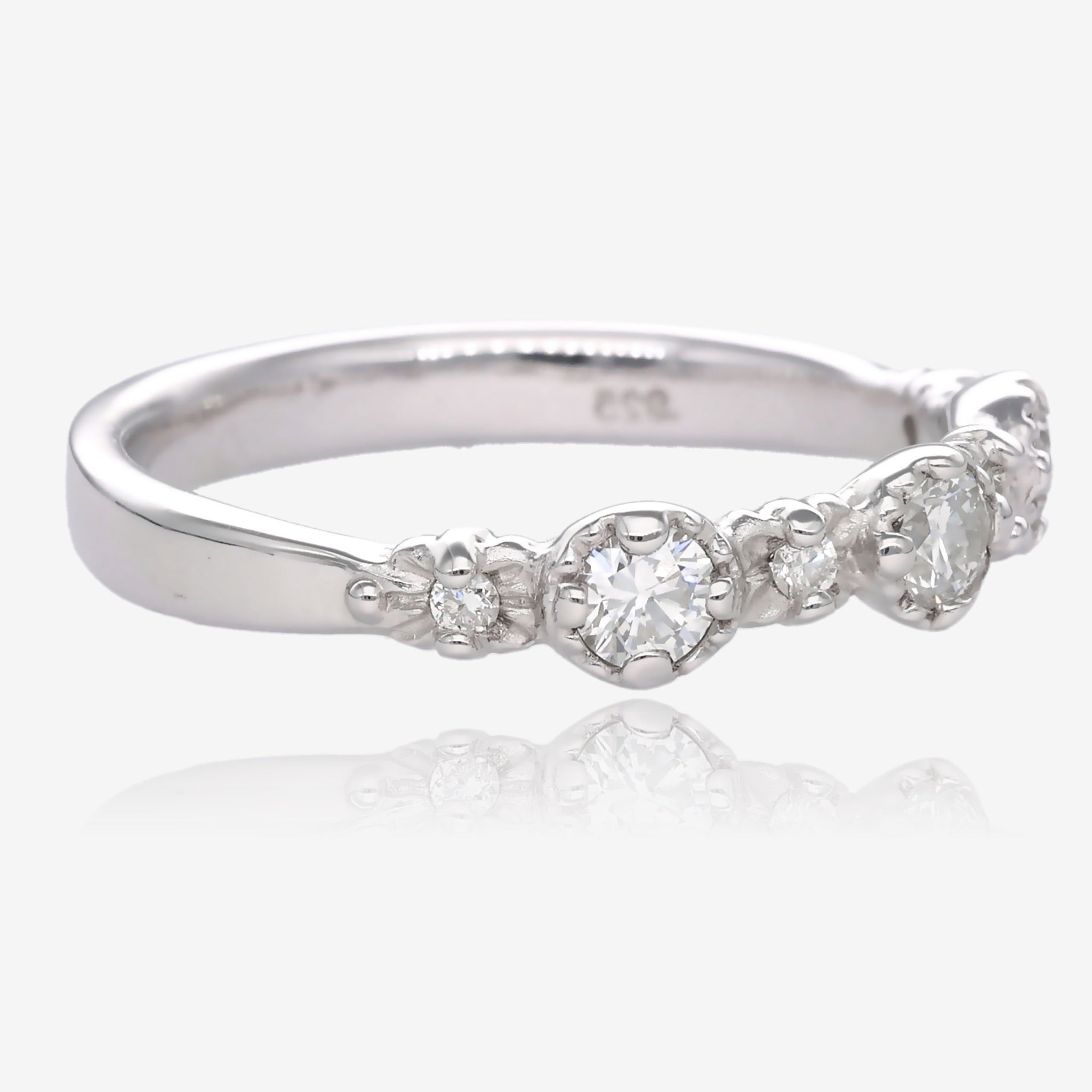 Shimmering Treasure Band Lab Diamond and White Gold