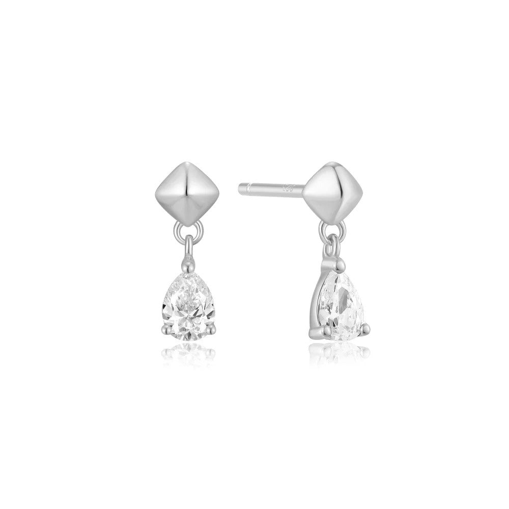 Pyramid Dangle Threaded Stud Earrings