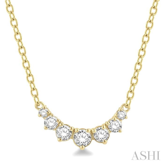 Golden Arc Diamond Necklace