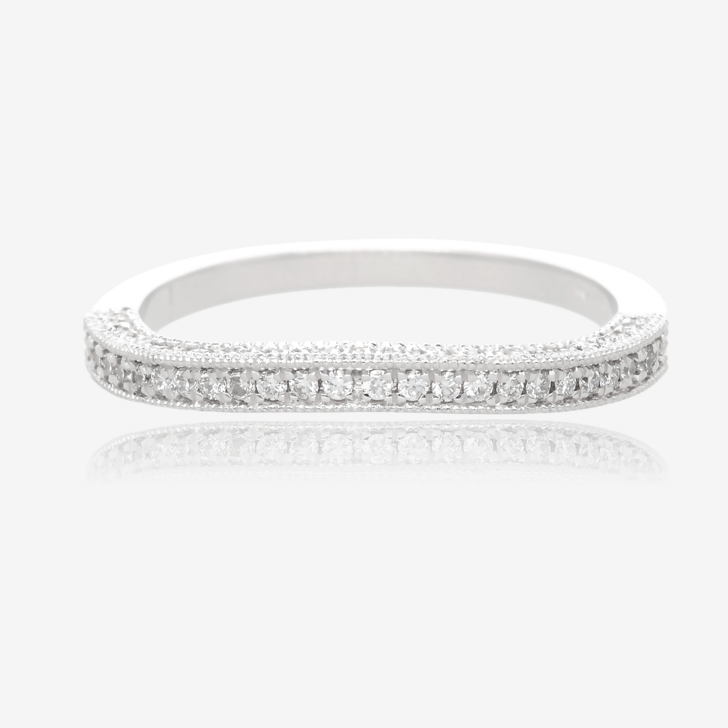 1/3ctw Vintage Natural Diamond Contour Band