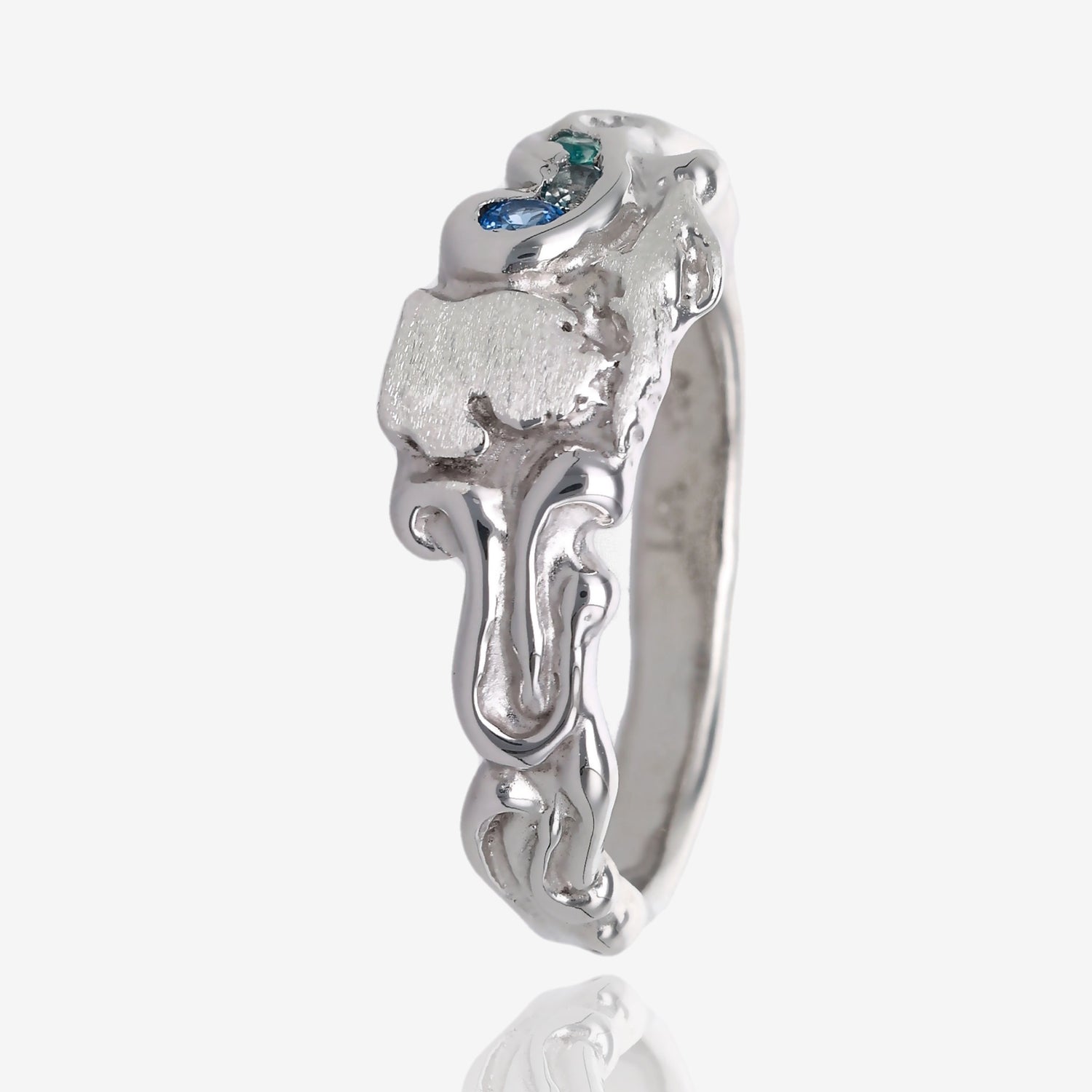 Topaz Waters Michigan Silver Ring