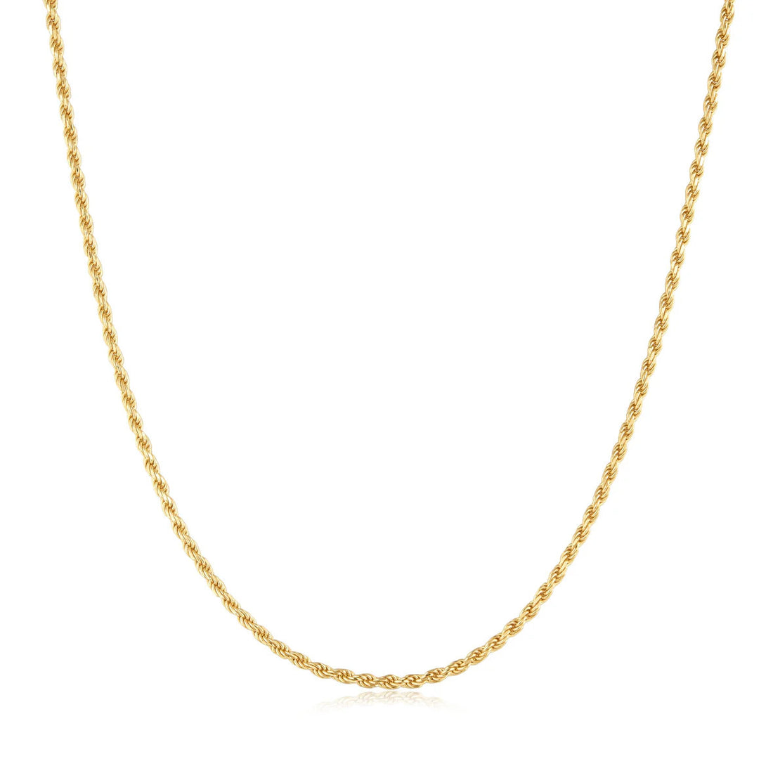 Gold Rope Twist Chain Necklace