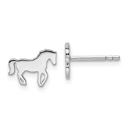 Stable Stars Sterling Silver Horse Stud Earrings