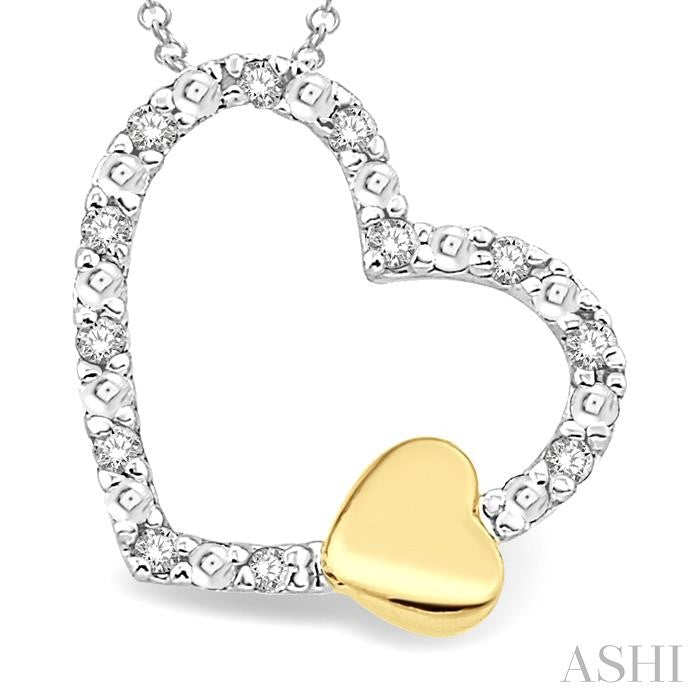 You &amp; I Gold Vermeil Heart Diamond Necklace