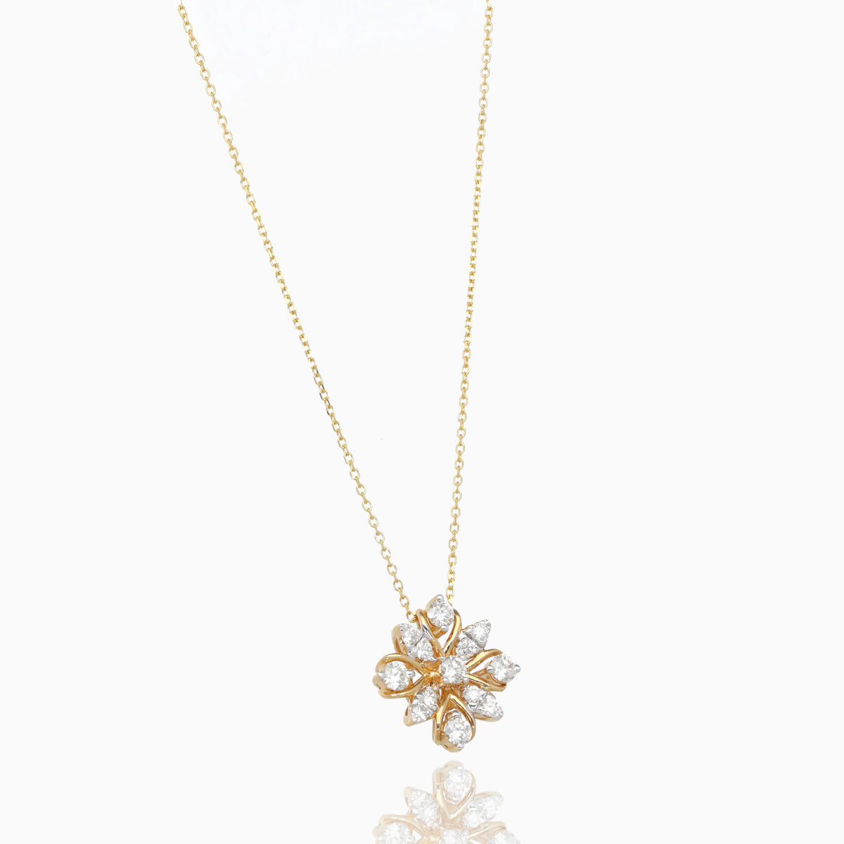 Frosted Bloom Diamond Pendant