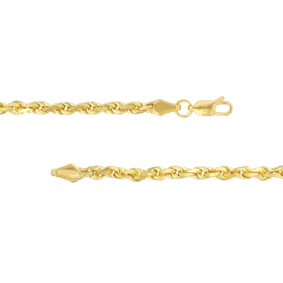 22" 10K YG D/C Rope Chain