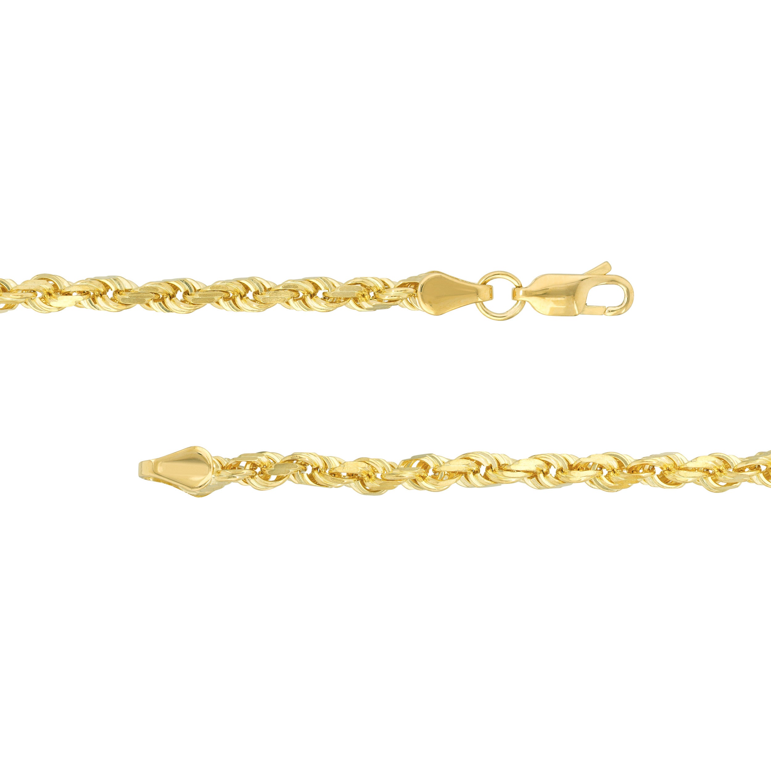 22" 10K YG D/C Rope Chain