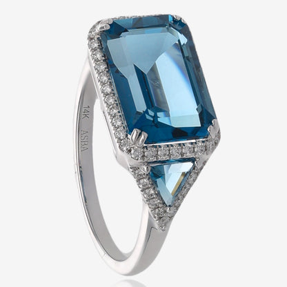 Luxe London Blue Topaz Ring