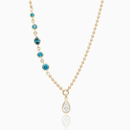 Blue Orbit Diamond Necklace