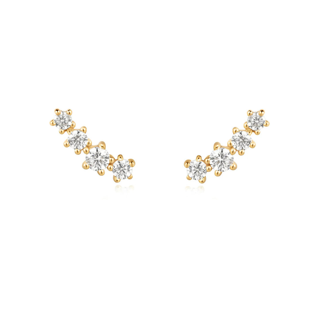 Gold Sparkle Climber Studs