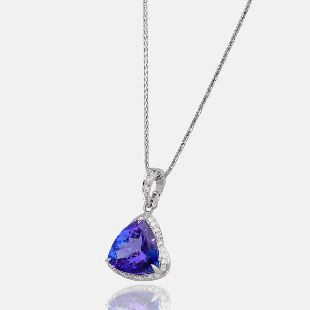 Tanzanite Royal Halo Necklace