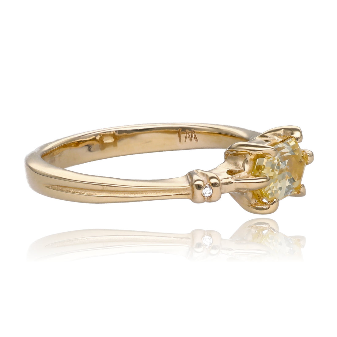 Lemon Yellow Sapphire Gatsby Ring in Gold