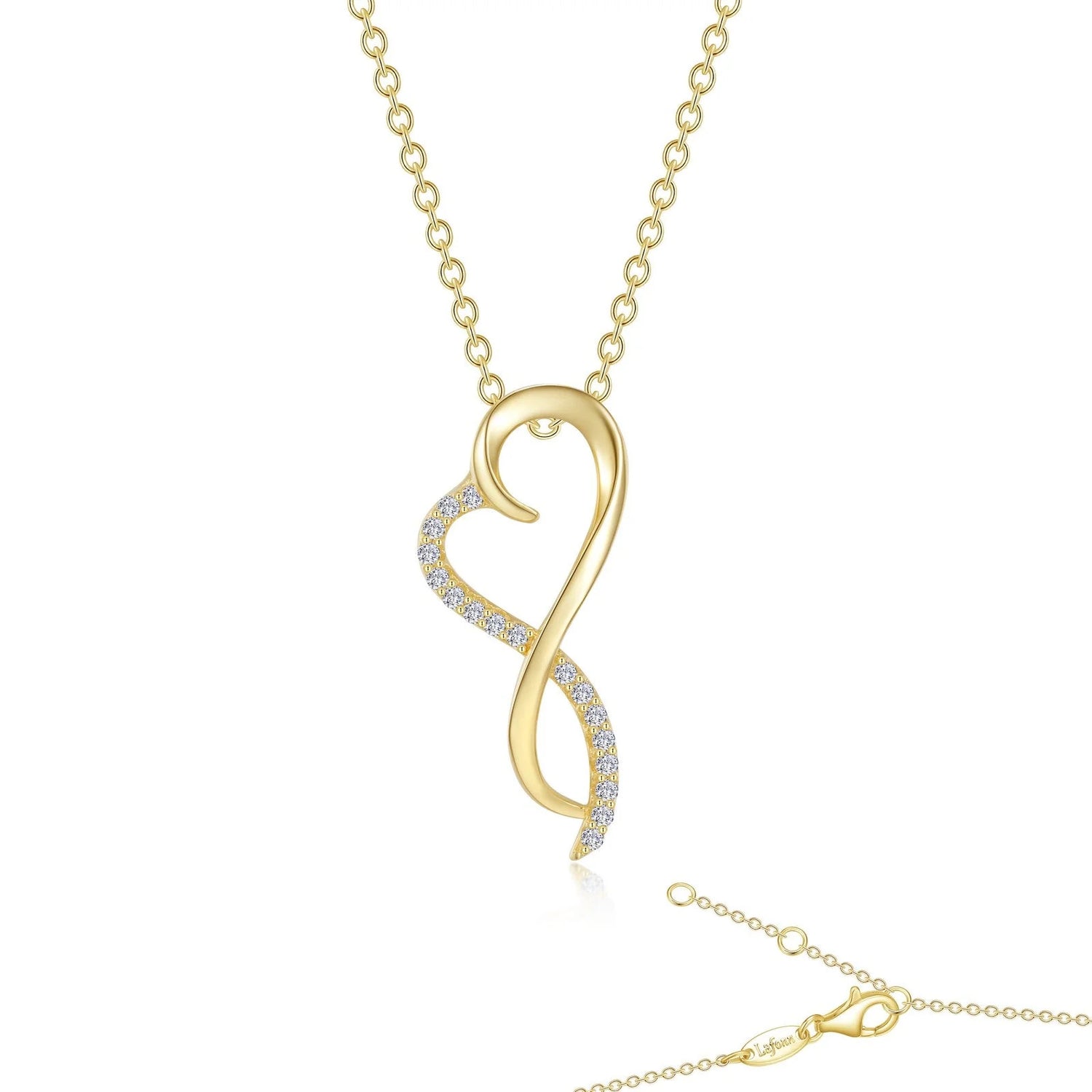 Yellow Infinity Heart Necklace