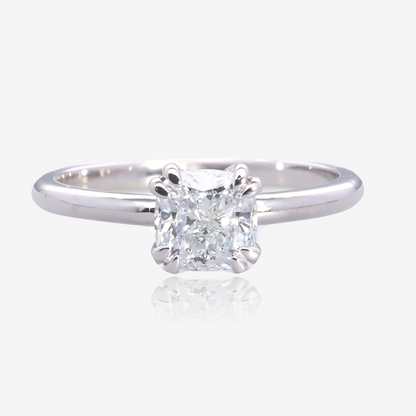 1.13ct Cushion Cut Lab Grown Diamond Solitaire in 14K White Gold
