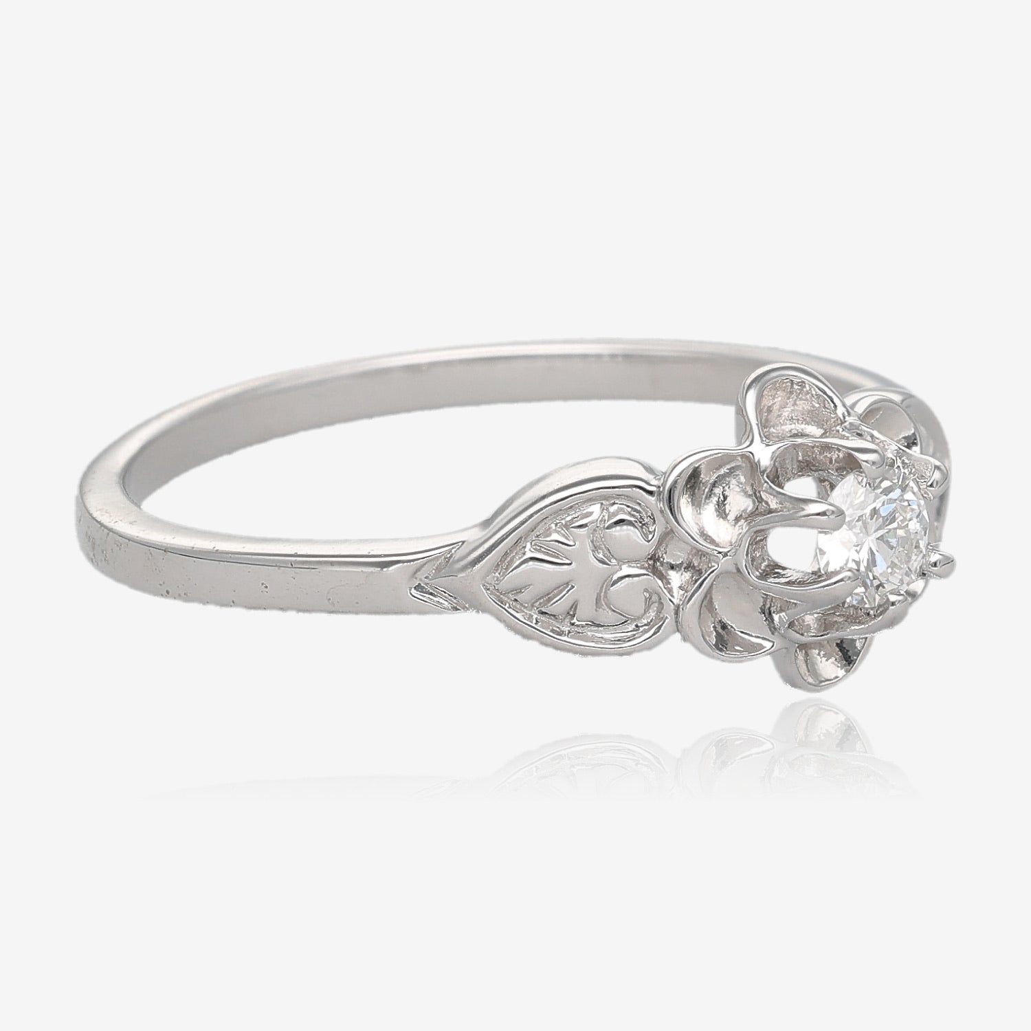 .10ct Blossoming Love Diamond Silver Promise Ring