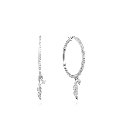 Feather Hoop Earrings Bundle Set