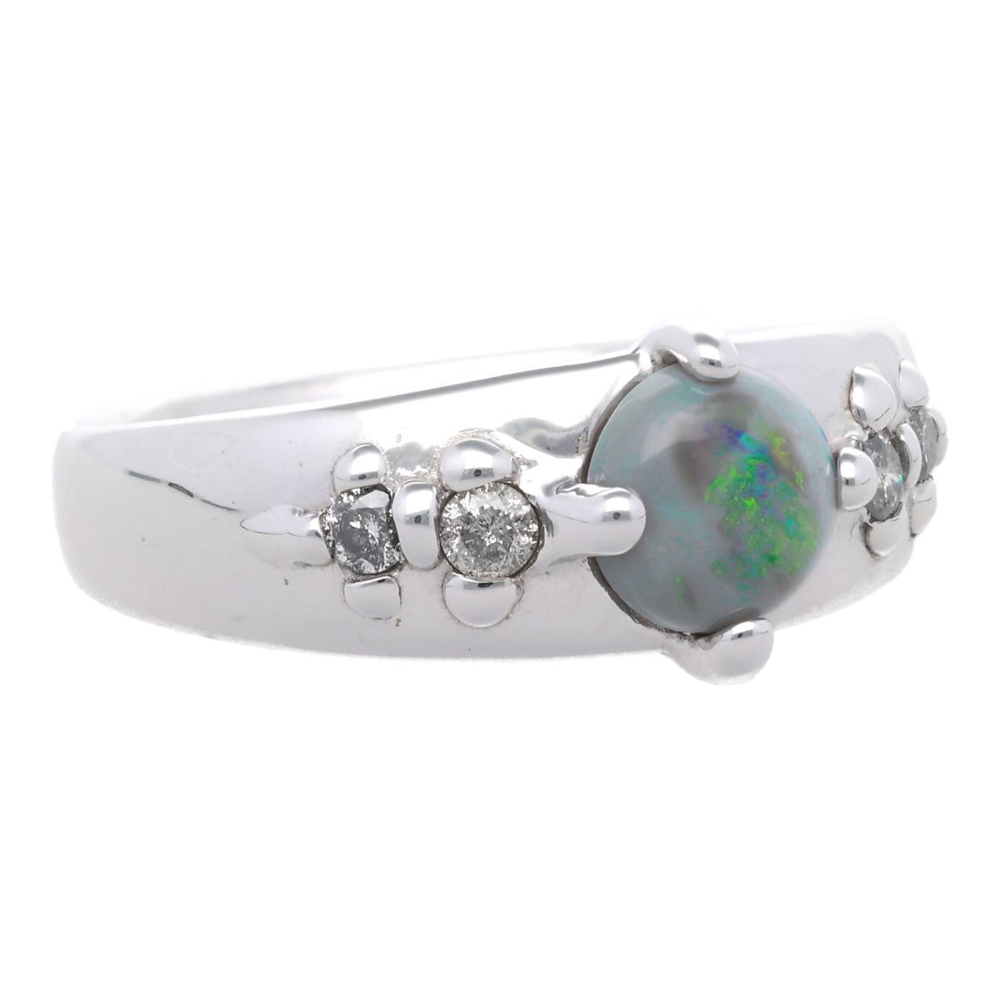Harbor Lights Opal and Gray Diamond ring