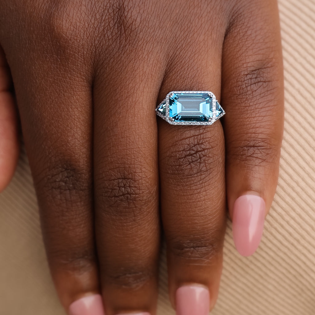 Luxe London Blue Topaz Ring