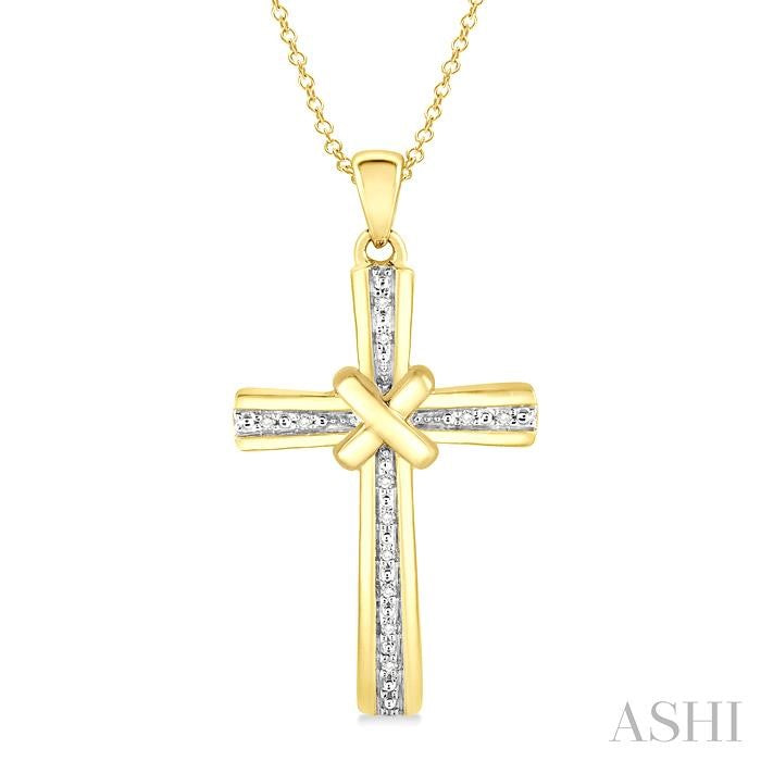 Holy Union Gold Vermeil Cross Diamond Necklace