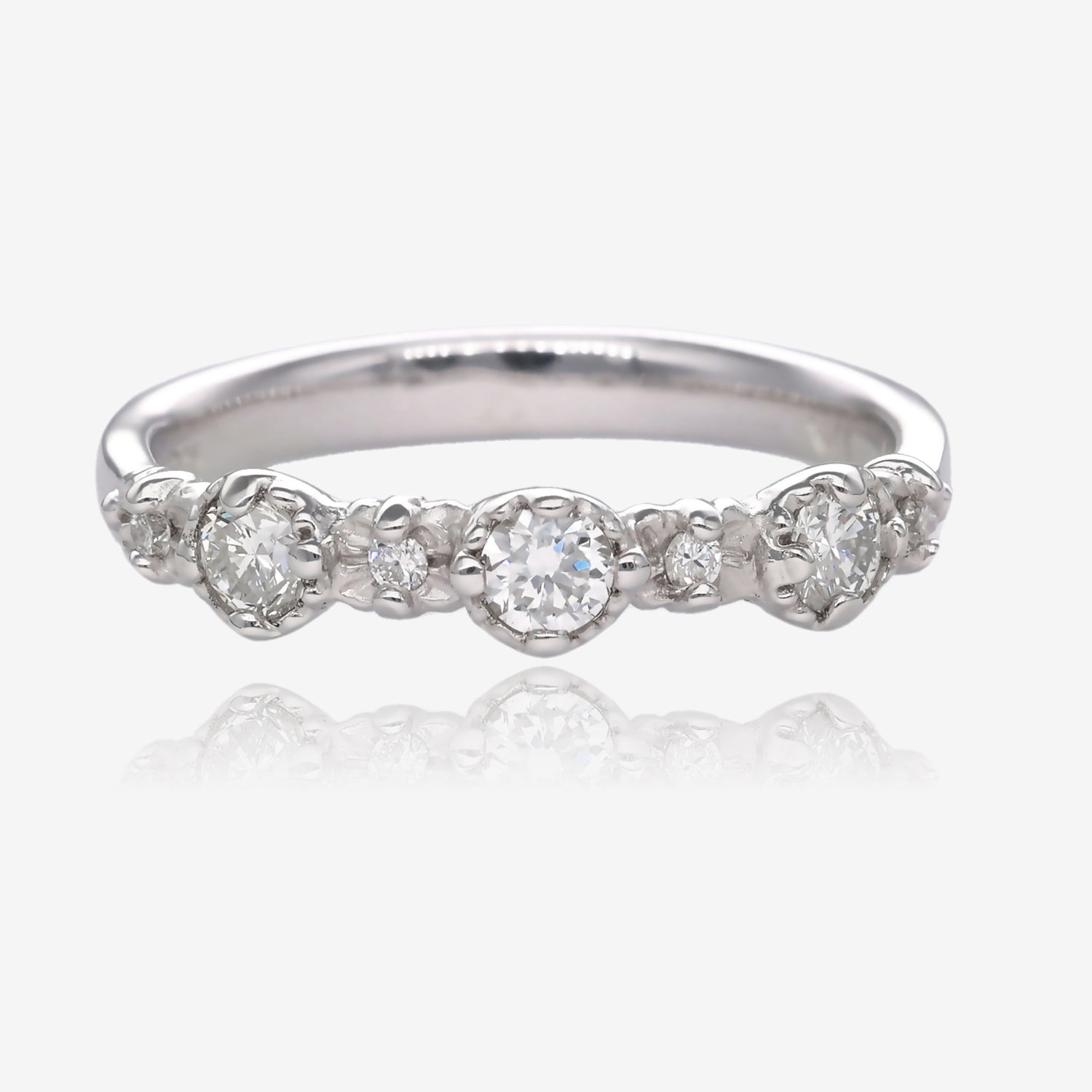 Shimmering Treasure Band Lab Diamond and White Gold