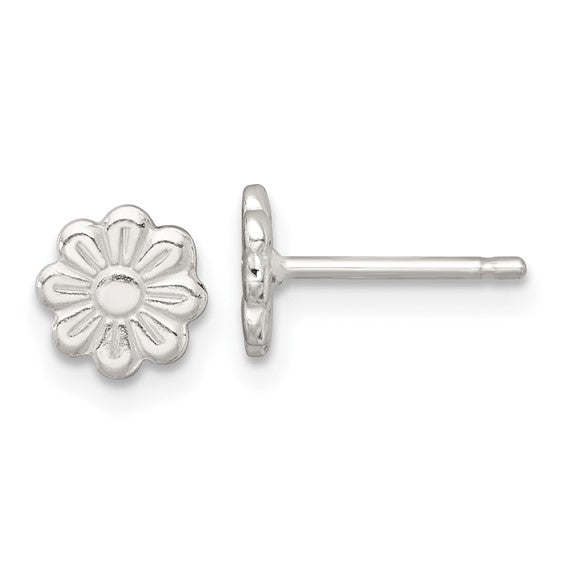 Flower Power Sterling Silver Stud Earrings