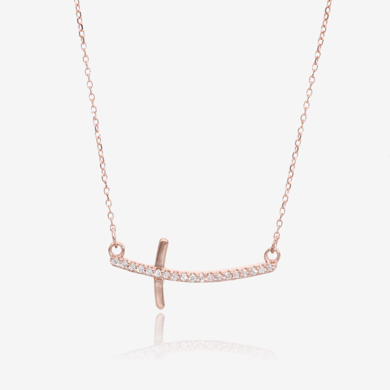 Diamond Take Up Your Cross Gold Necklace