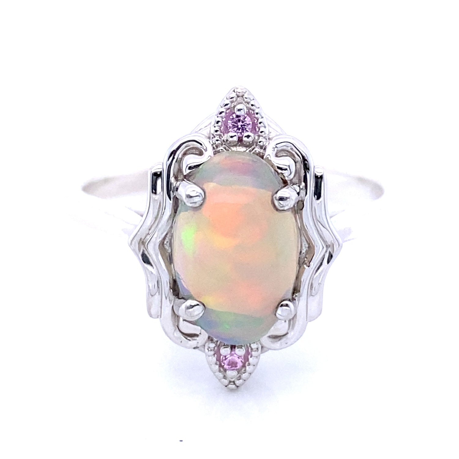 Queensland Ethiopian Opal and Diamond Ring