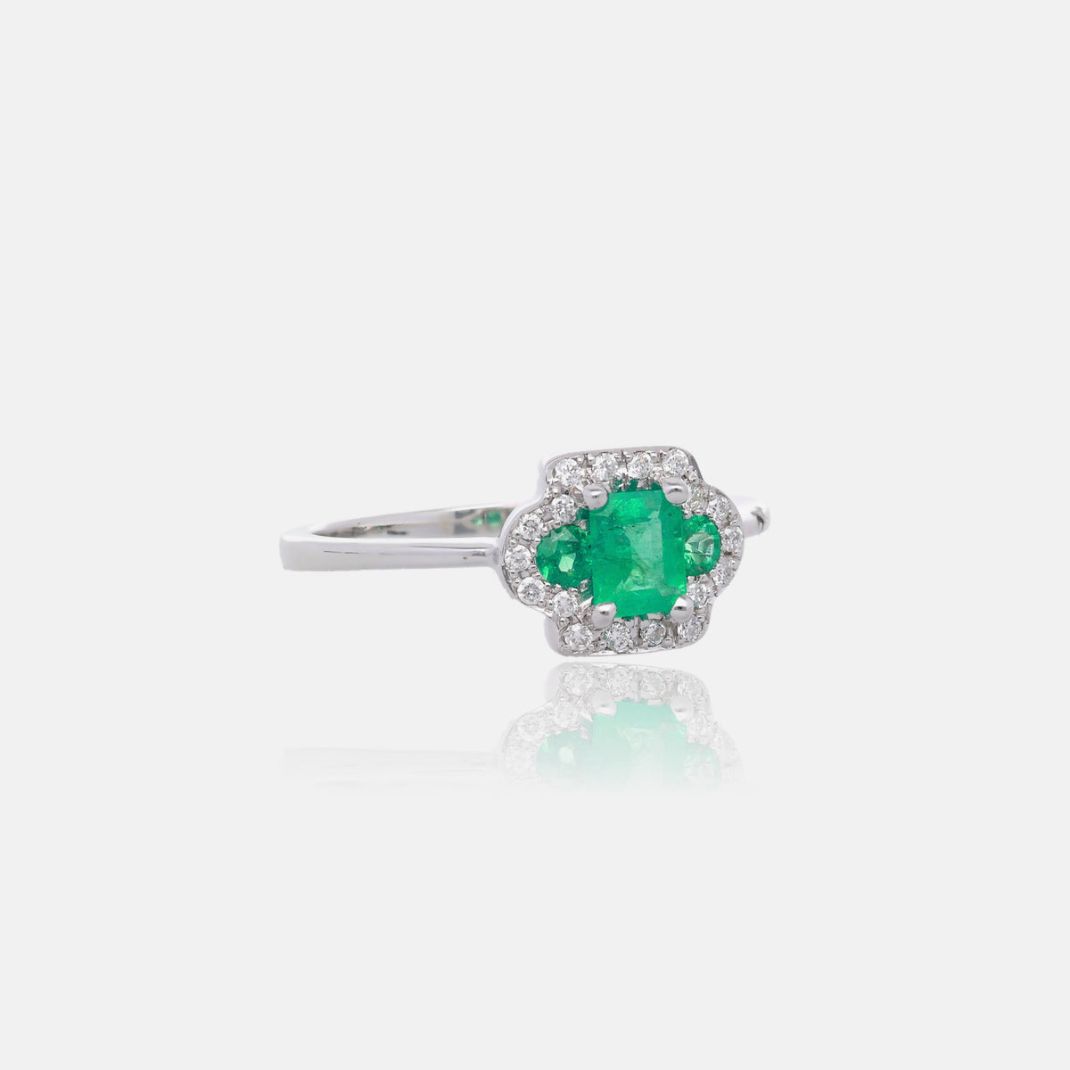 Enchanted Halo White Gold Ring