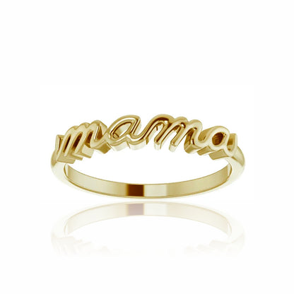 Just for Mama Cursive Lettered Ring