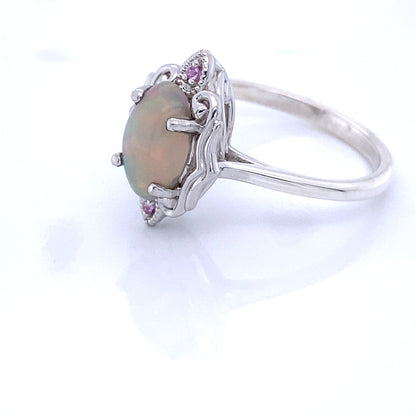 Queensland Ethiopian Opal and Diamond Ring