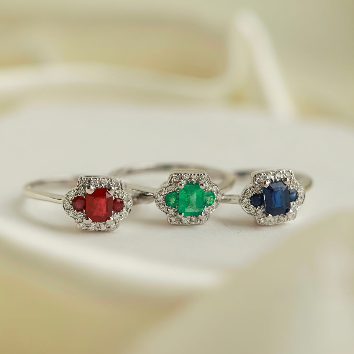 Enchanted Halo White Gold Ring
