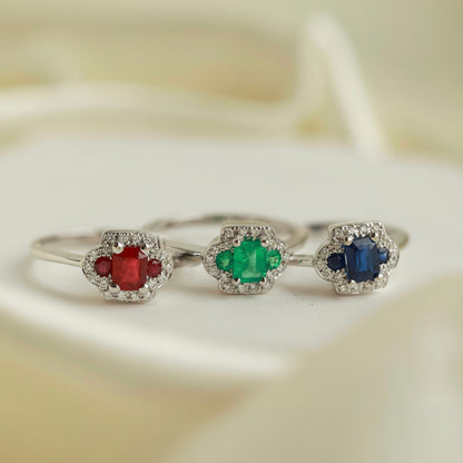 Enchanted Halo White Gold Ring