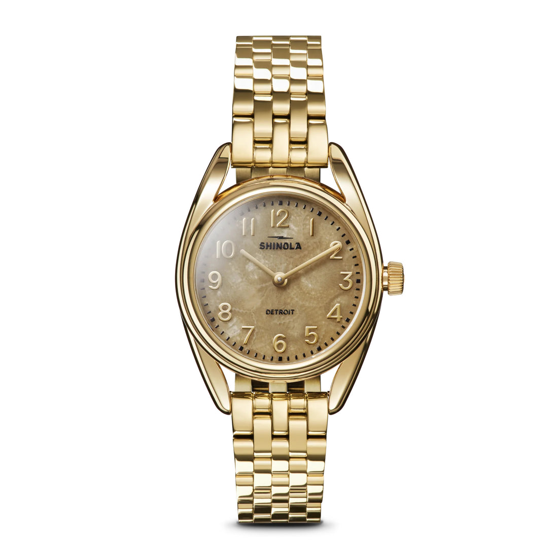 SHINOLA Ladies Derby Petoskey Yellow Tone Watch